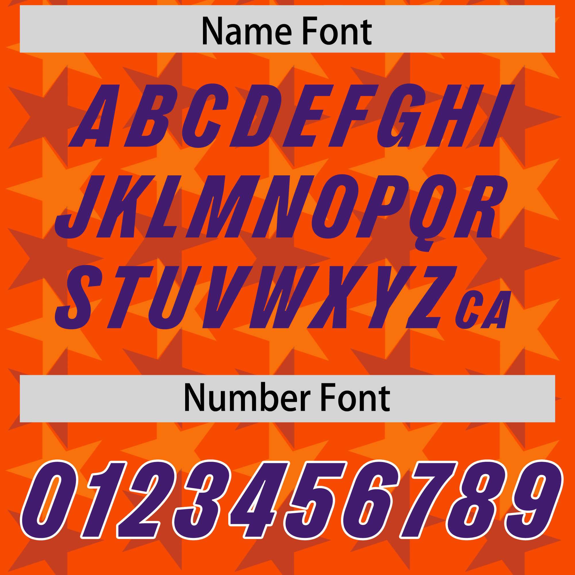 Custom Orange Purple Personalized All Star Graffiti Pattern Authentic American Football Jersey