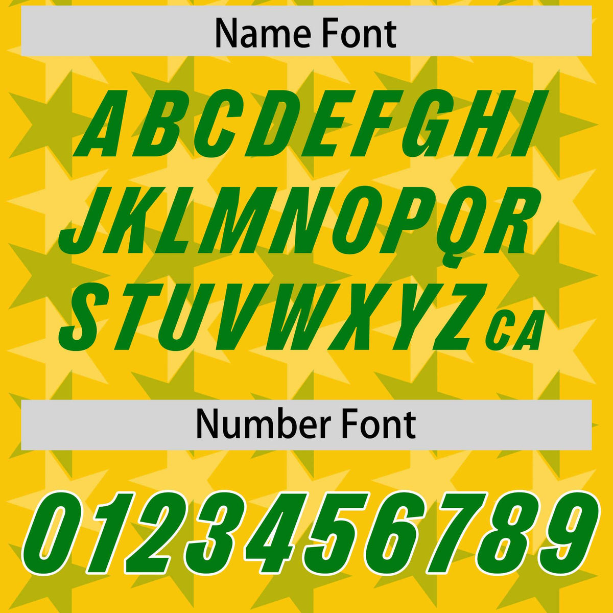 Custom Gold Kelly Green Personalized All Star Graffiti Pattern Authentic American Football Jersey