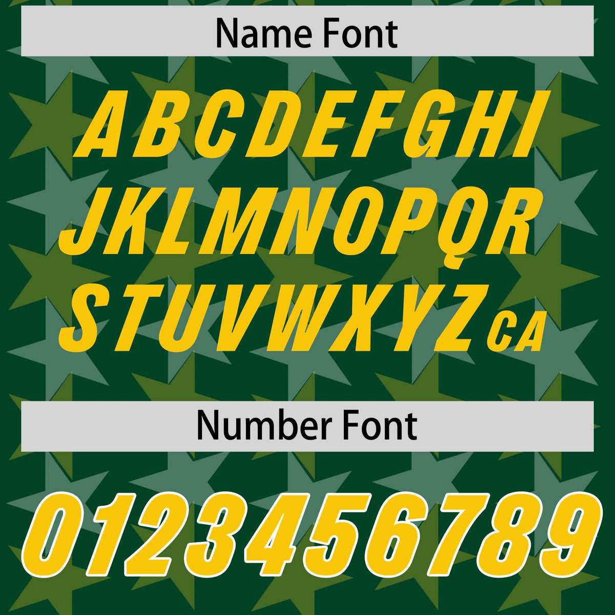 Custom Green Gold Personalized All Star Graffiti Pattern Authentic American Football Jersey