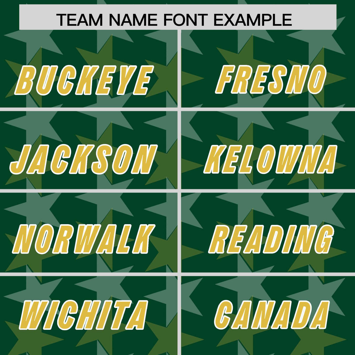 Custom Green Old Gold Personalized All Star Graffiti Pattern Authentic American Football Jersey