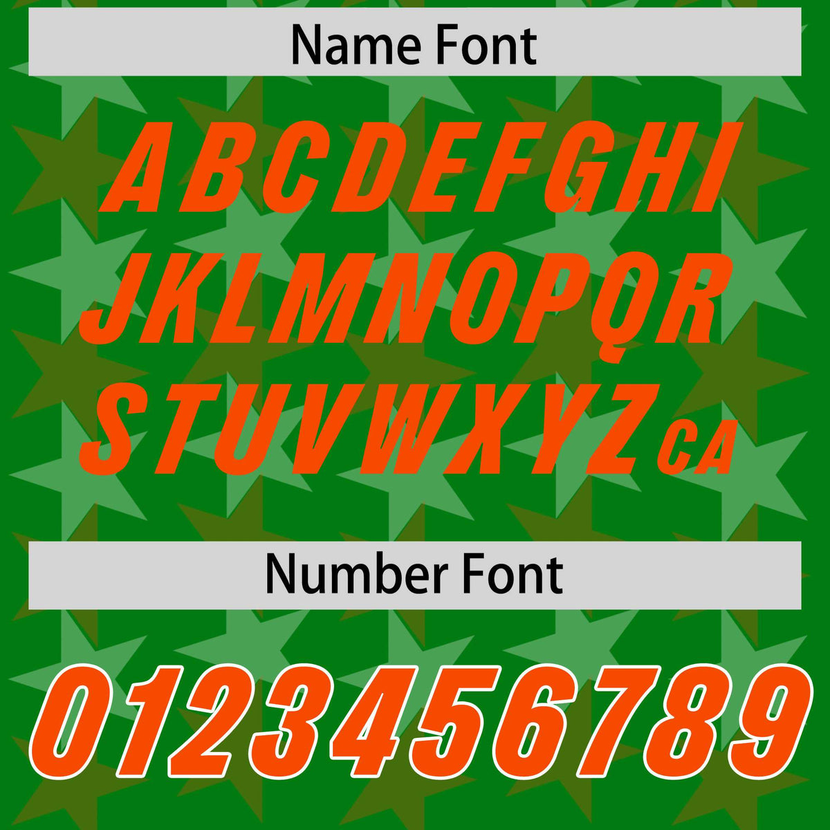 Custom Kelly Green Orange Personalized All Star Graffiti Pattern Authentic American Football Jersey