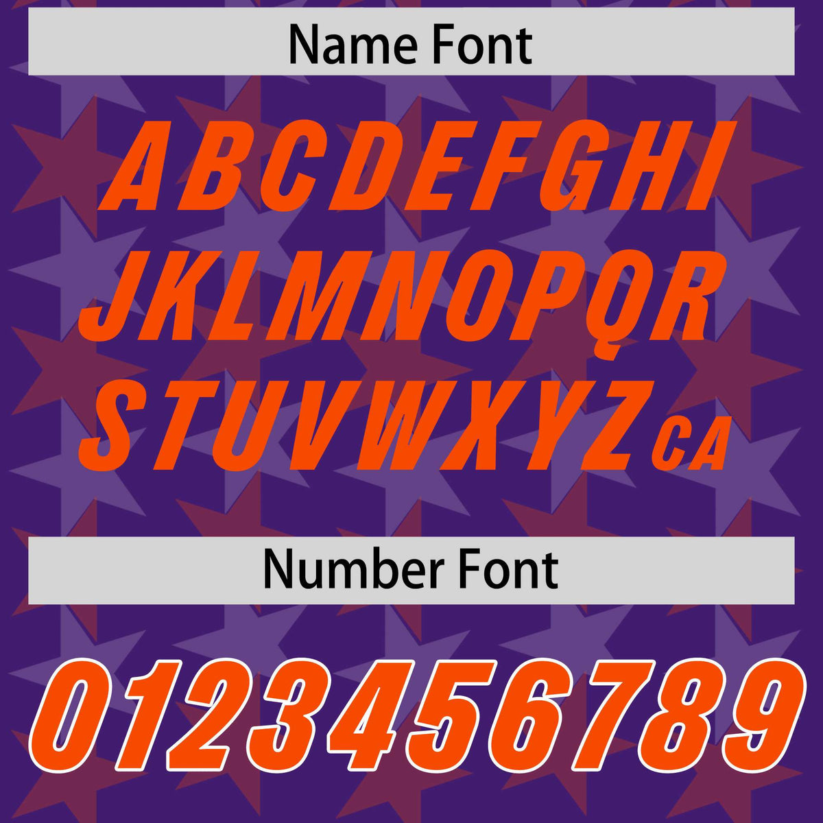 Custom Purple Orange Personalized All Star Graffiti Pattern Authentic American Football Jersey