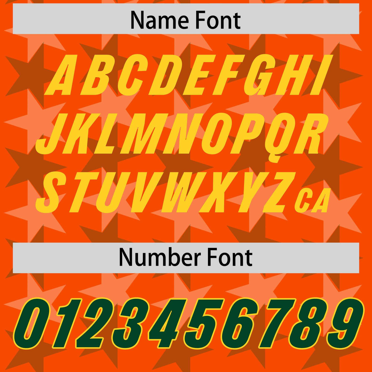 Custom Orange Green Personalized All Star Graffiti Pattern Authentic American Football Jersey