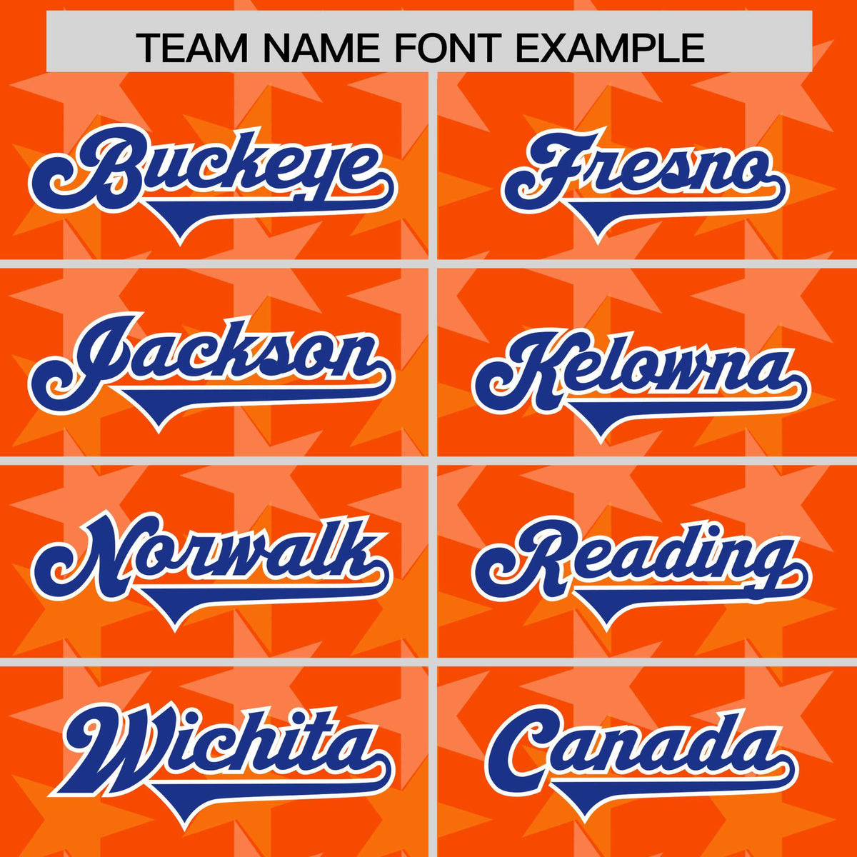 Custom Orange Royal Personalized All Star Graffiti Pattern Authentic American Football Jersey