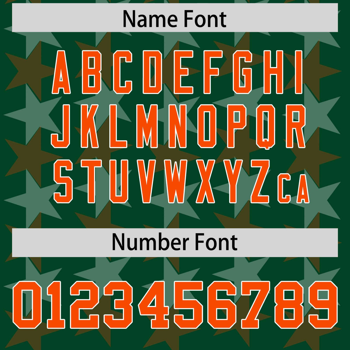 Custom Green Orange Personalized All Star Graffiti Pattern Authentic American Football Jersey