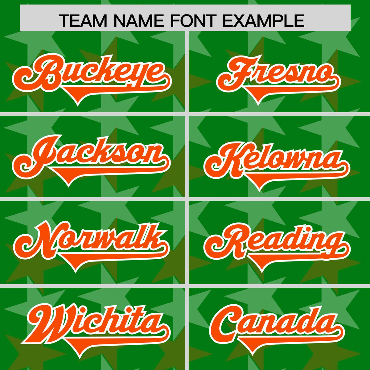 Custom Kelly Green Orange Personalized All Star Graffiti Pattern Authentic American Football Jersey