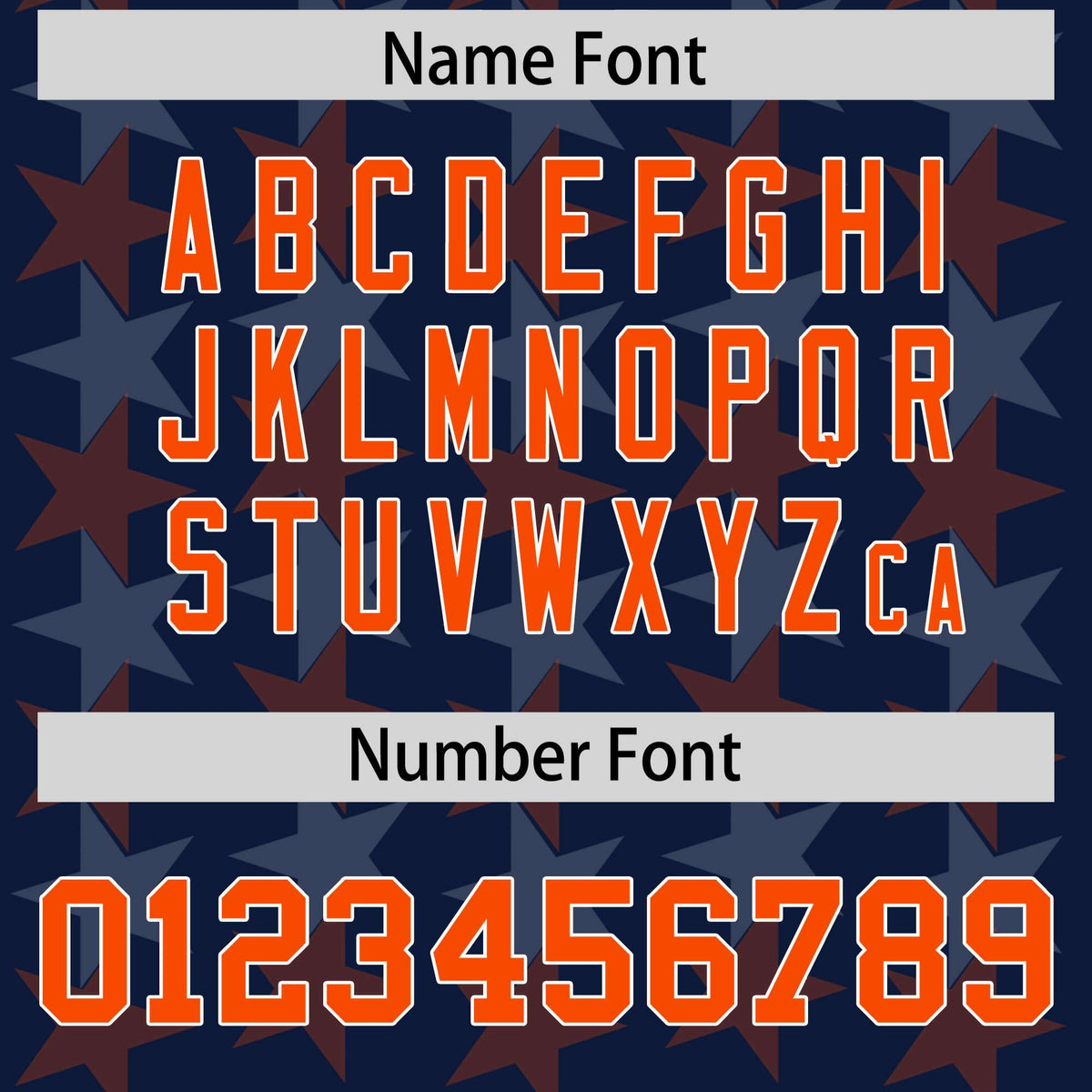 Custom Navy Orange Personalized All Star Graffiti Pattern Authentic American Football Jersey