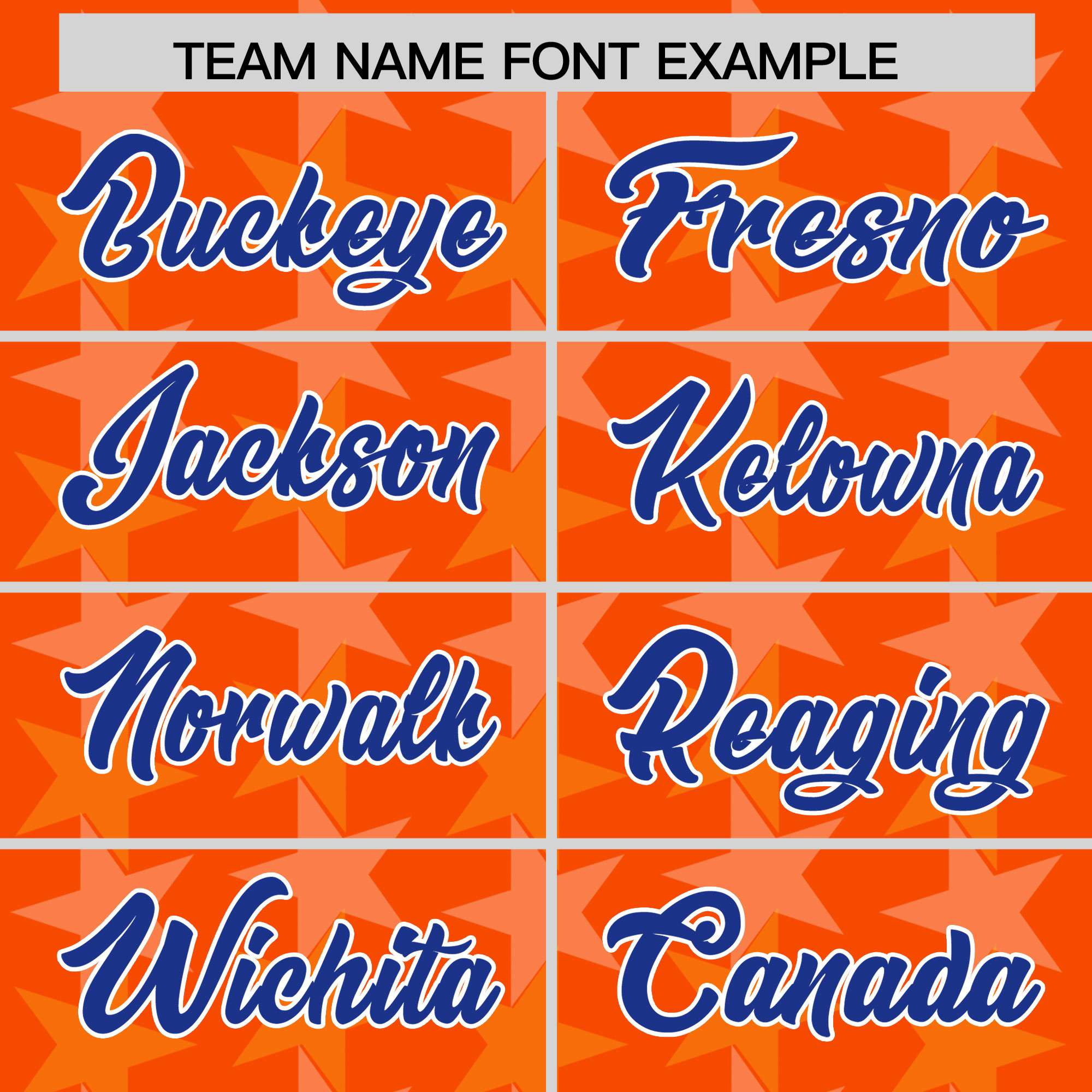 Custom Orange Royal Personalized All Star Graffiti Pattern Authentic American Football Jersey