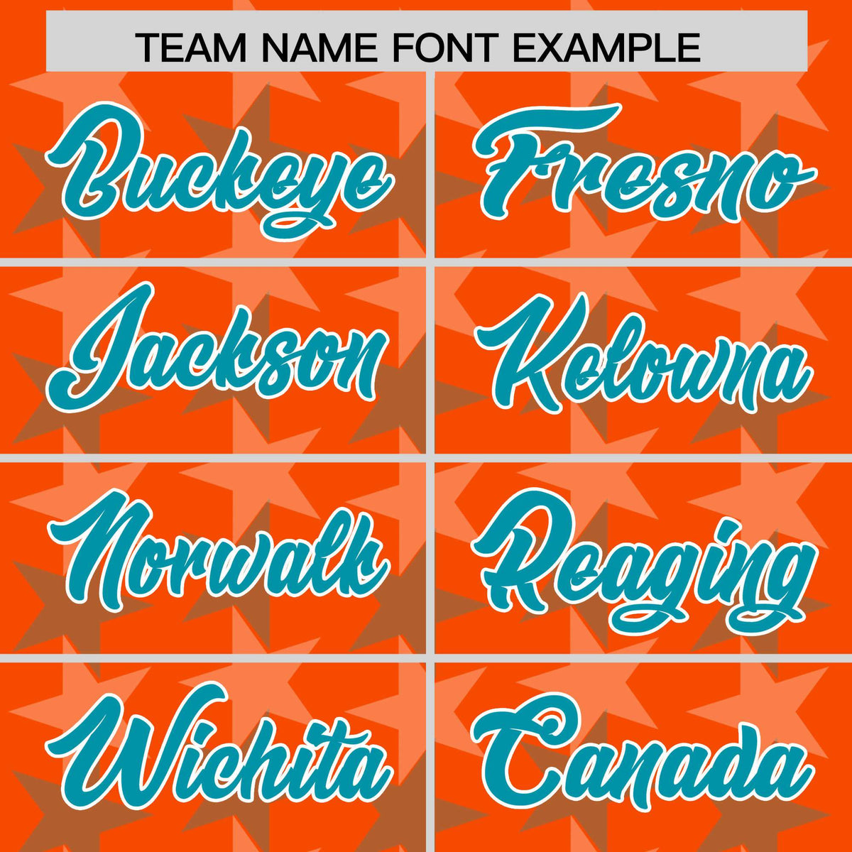 Custom Orange Aqua Personalized All Star Graffiti Pattern Authentic American Football Jersey