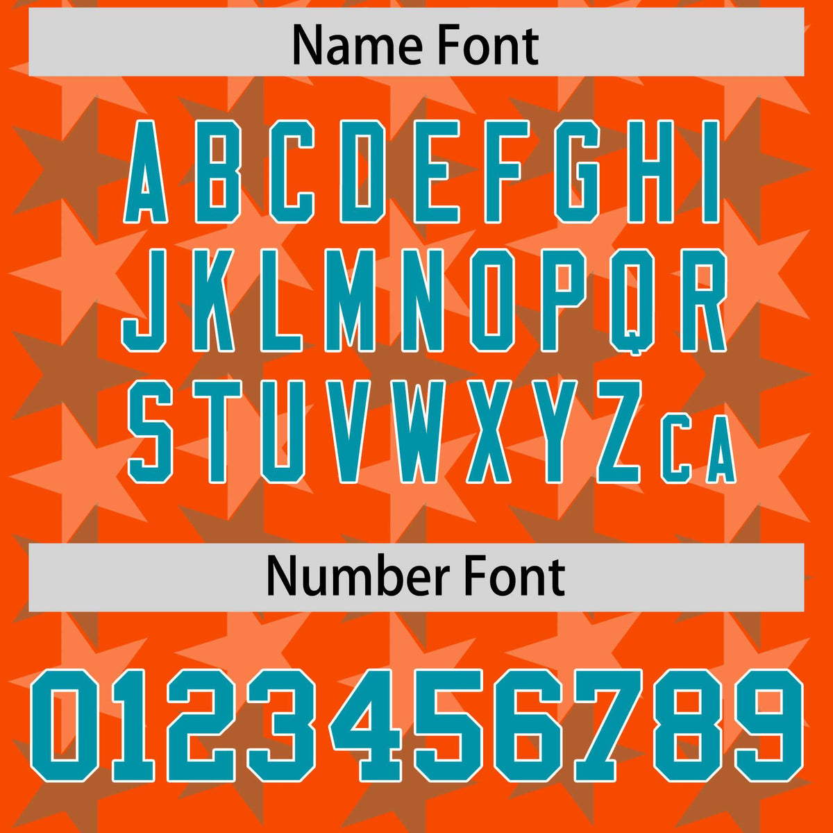 Custom Orange Aqua Personalized All Star Graffiti Pattern Authentic American Football Jersey