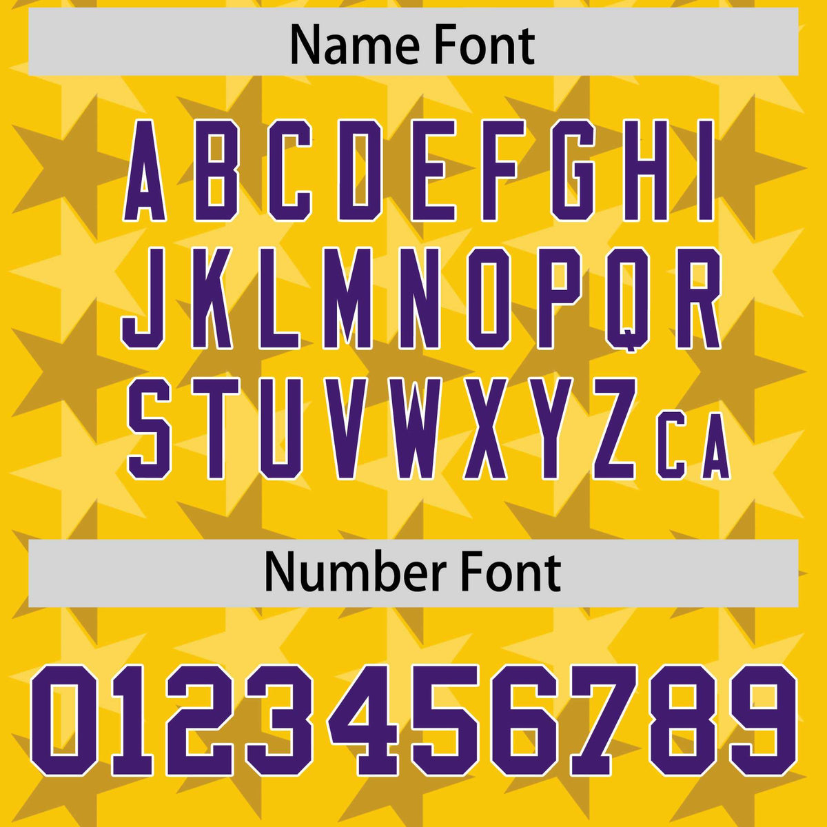 Custom Gold Purple Personalized All Star Graffiti Pattern Authentic American Football Jersey