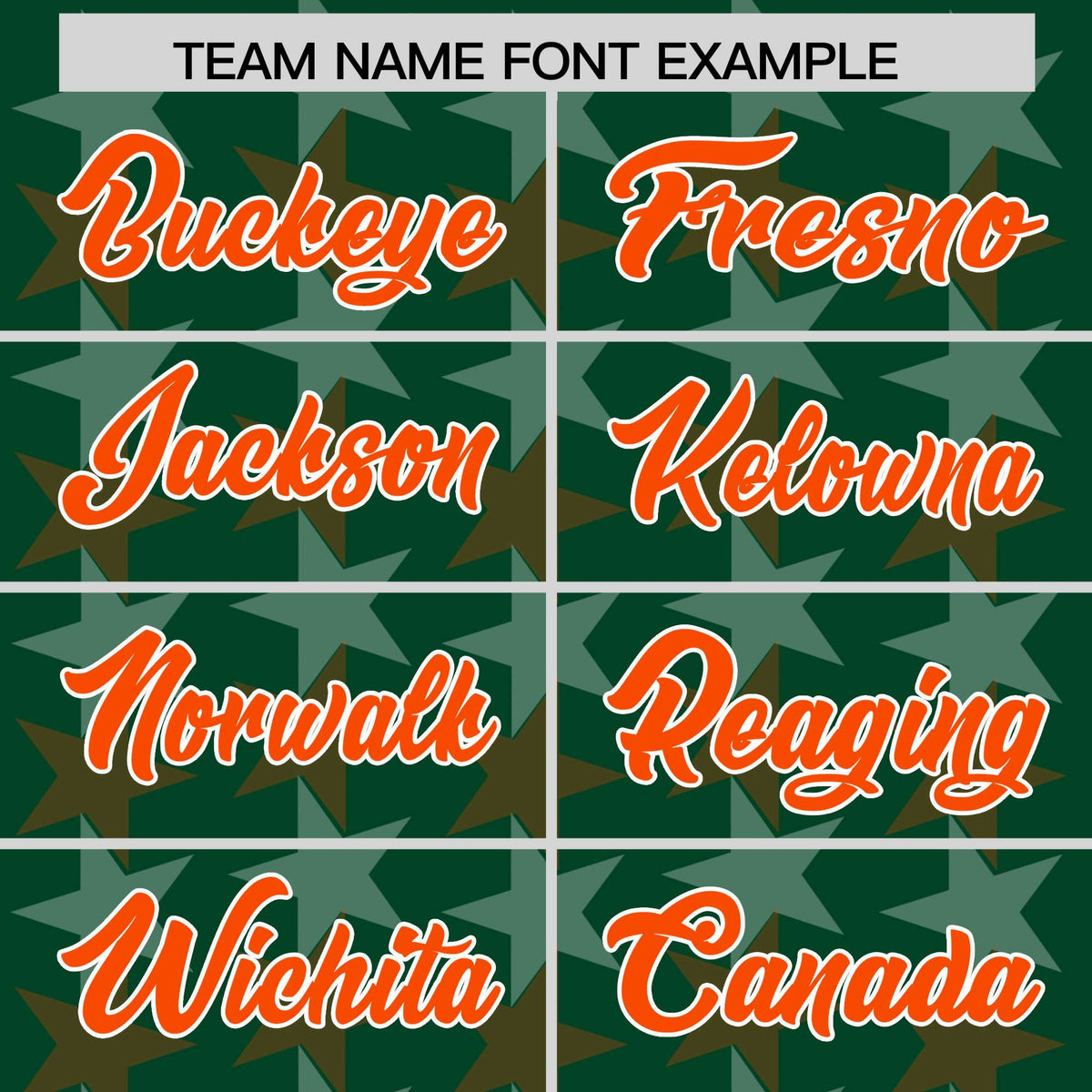 Custom Green Orange Personalized All Star Graffiti Pattern Authentic American Football Jersey