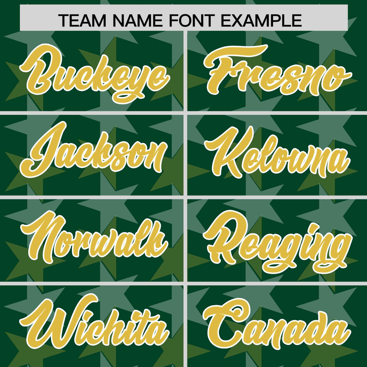 Custom Green Old Gold Personalized All Star Graffiti Pattern Authentic American Football Jersey