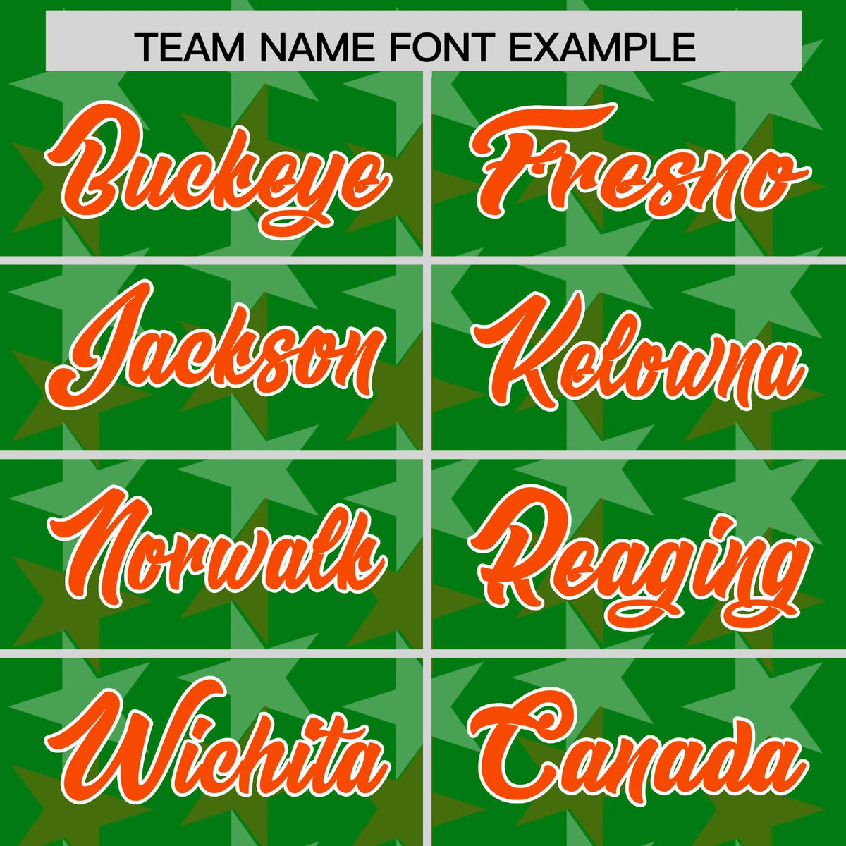 Custom Kelly Green Orange Personalized All Star Graffiti Pattern Authentic American Football Jersey