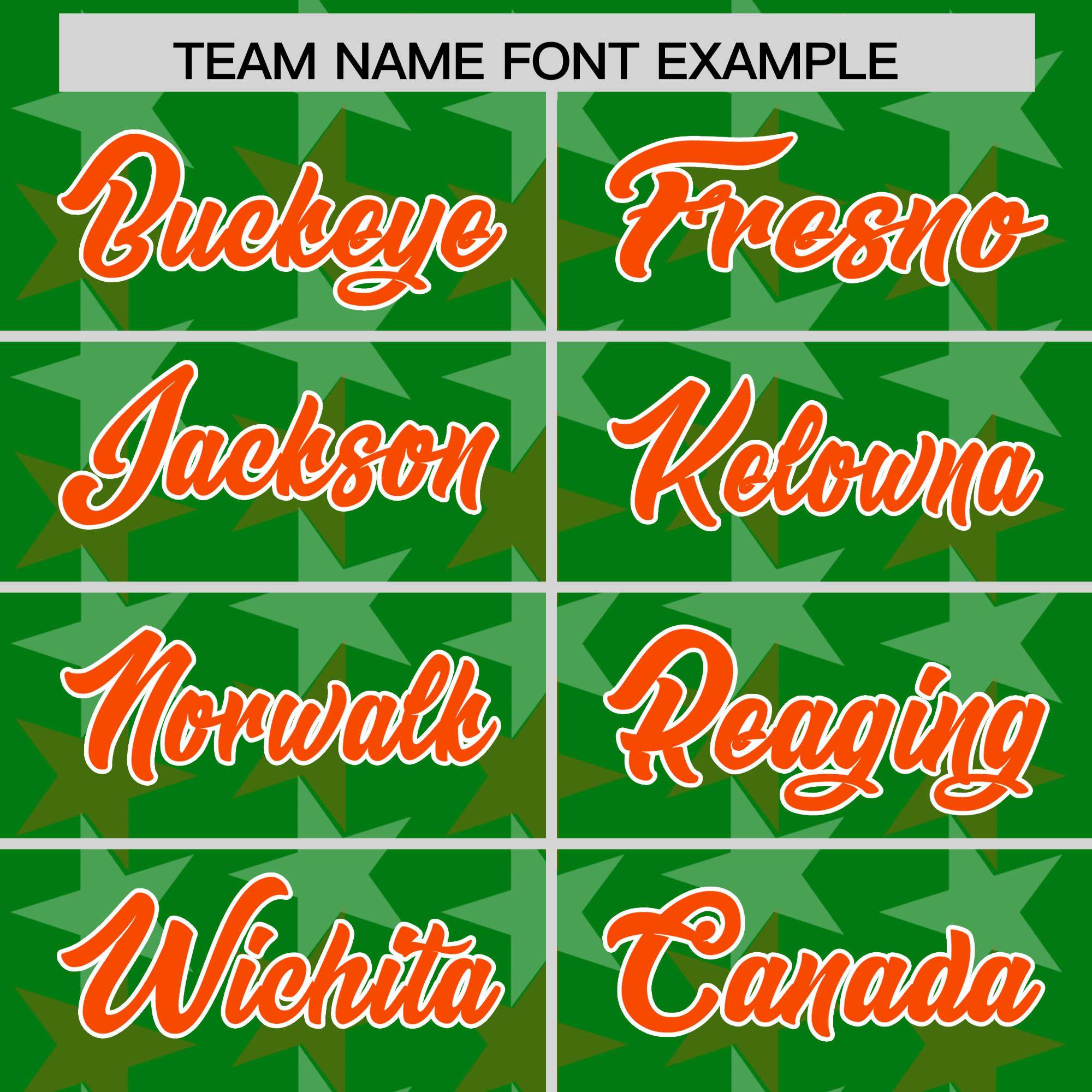 Custom Kelly Green Orange Personalized All Star Graffiti Pattern Authentic American Football Jersey
