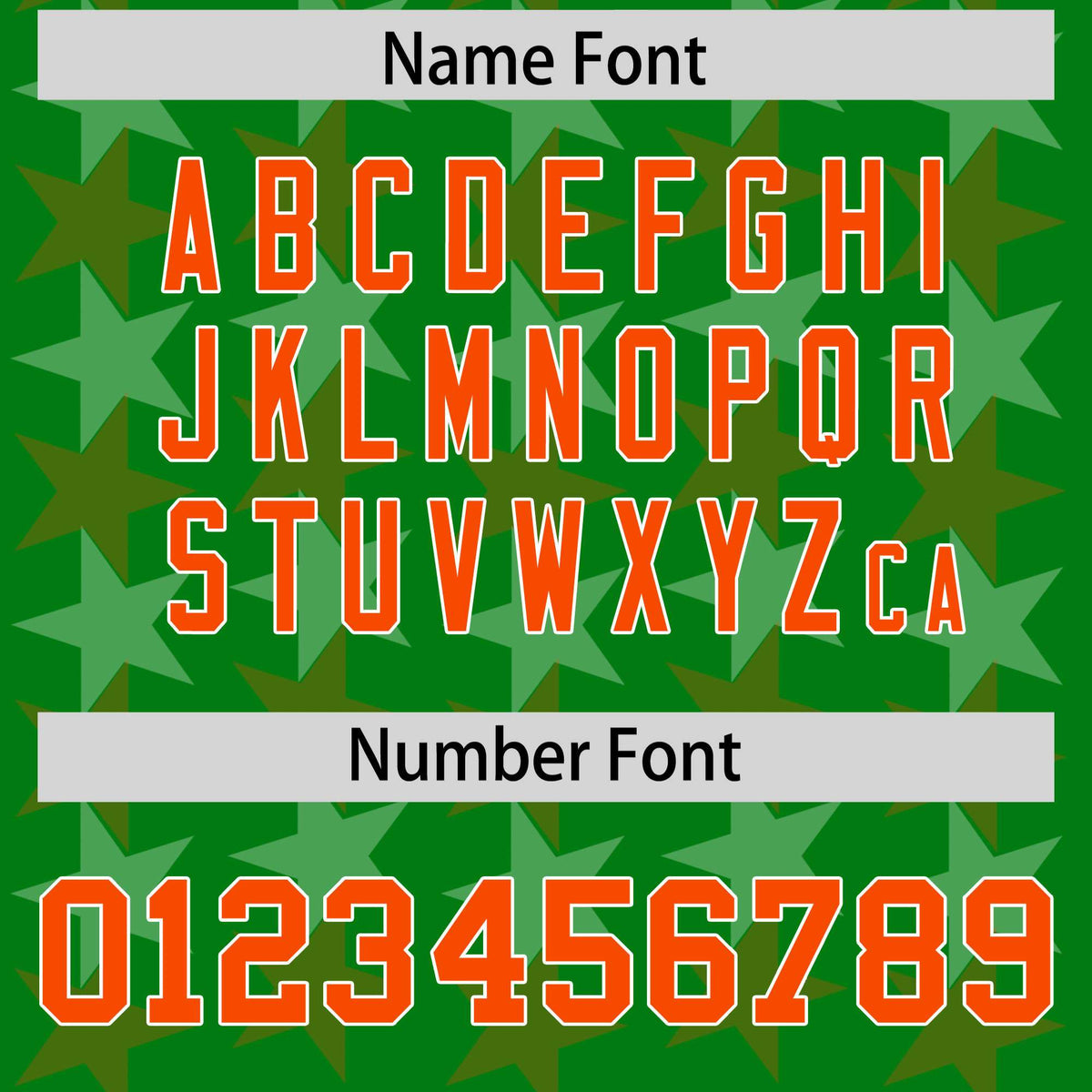 Custom Kelly Green Orange Personalized All Star Graffiti Pattern Authentic American Football Jersey