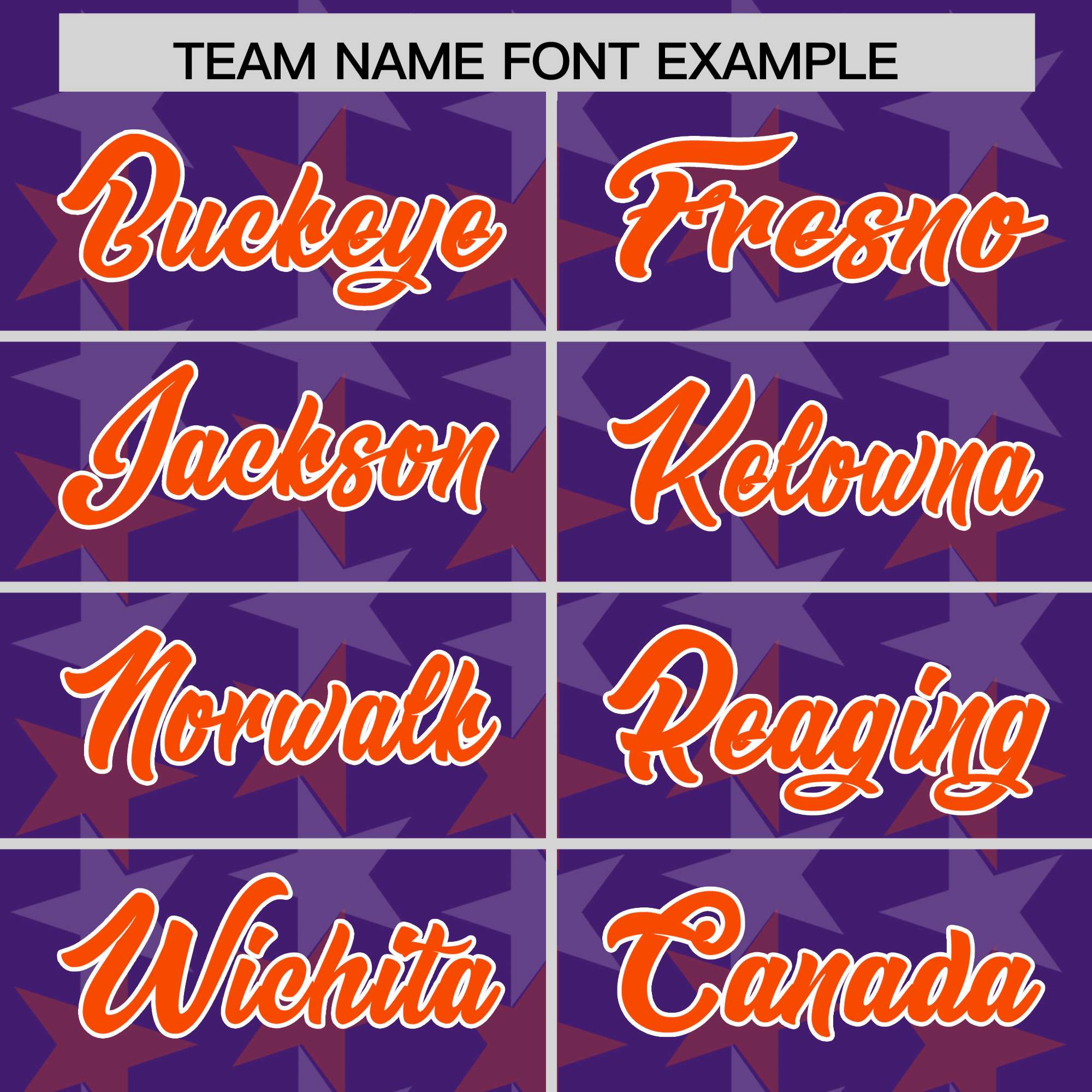 Custom Purple Orange Personalized All Star Graffiti Pattern Authentic American Football Jersey