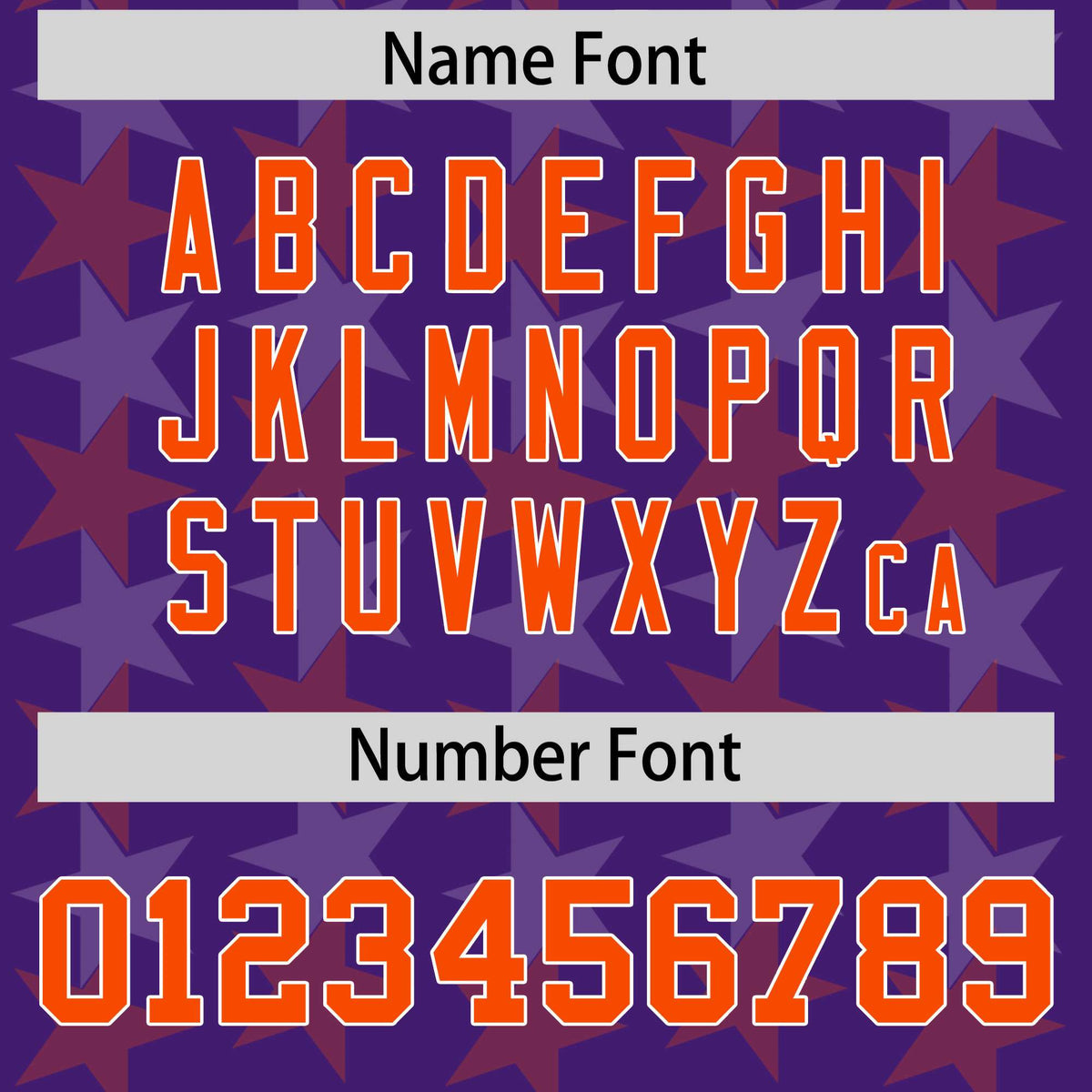 Custom Purple Orange Personalized All Star Graffiti Pattern Authentic American Football Jersey