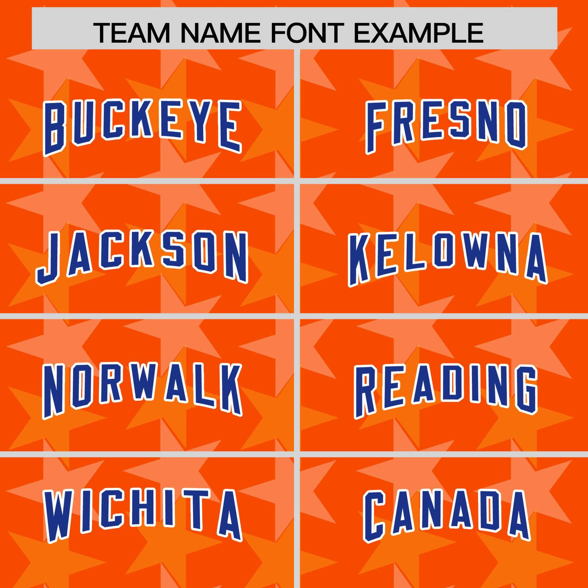 Custom Orange Royal Personalized All Star Graffiti Pattern Authentic American Football Jersey