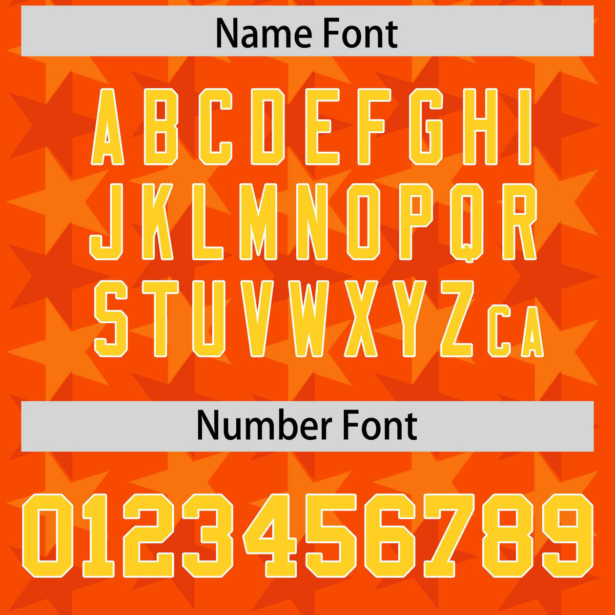 Custom Orange Gold Personalized All Star Graffiti Pattern Authentic American Football Jersey