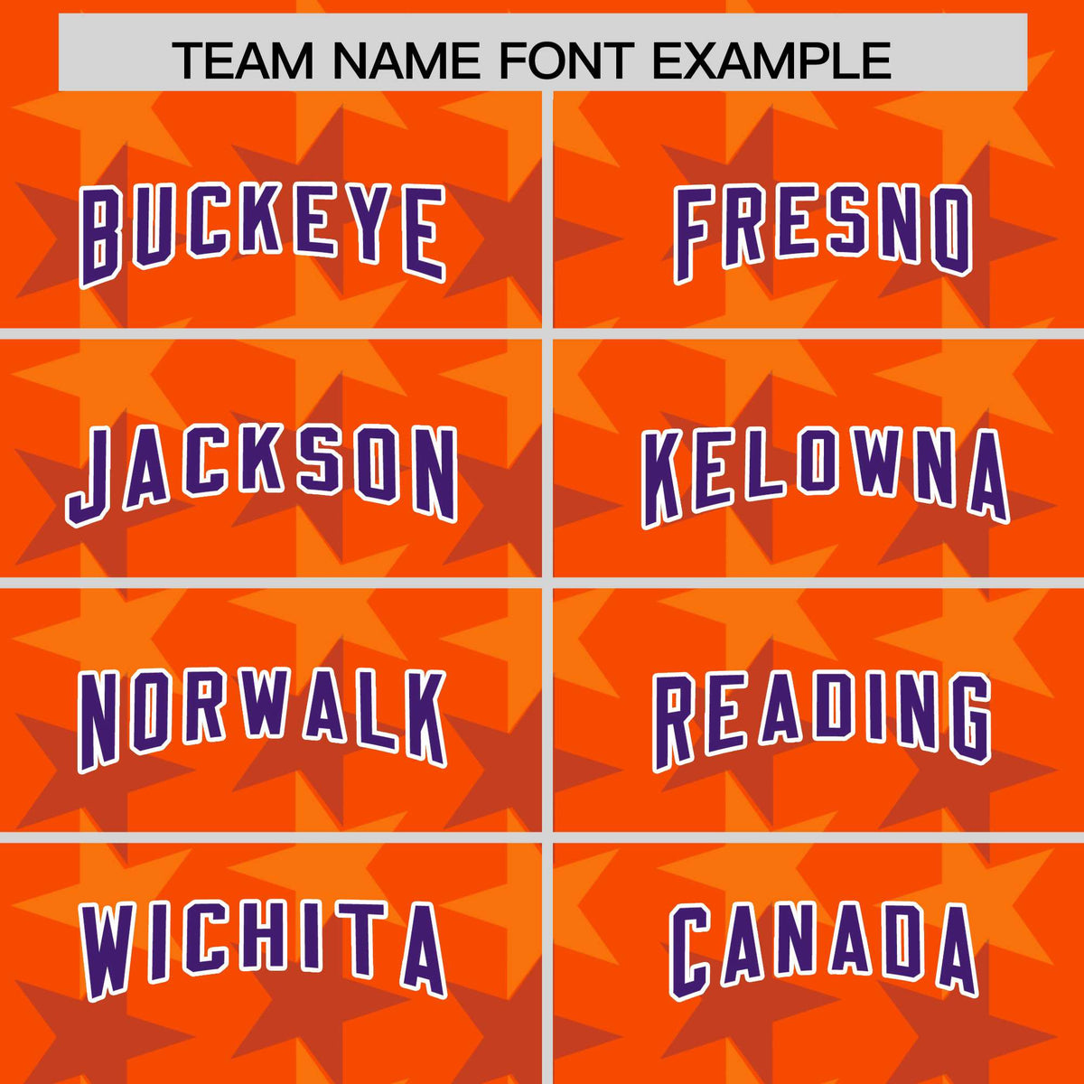 Custom Orange Purple Personalized All Star Graffiti Pattern Authentic American Football Jersey