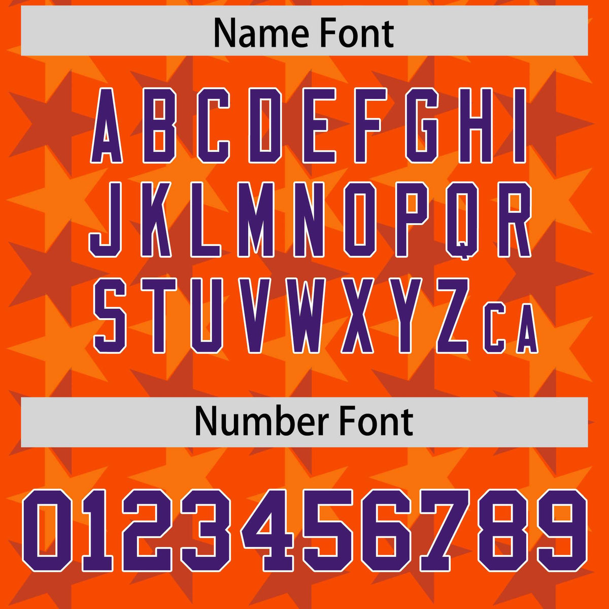 Custom Orange Purple Personalized All Star Graffiti Pattern Authentic American Football Jersey