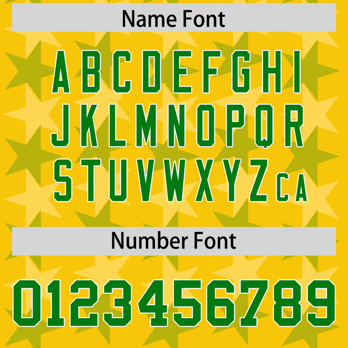 Custom Gold Kelly Green Personalized All Star Graffiti Pattern Authentic American Football Jersey