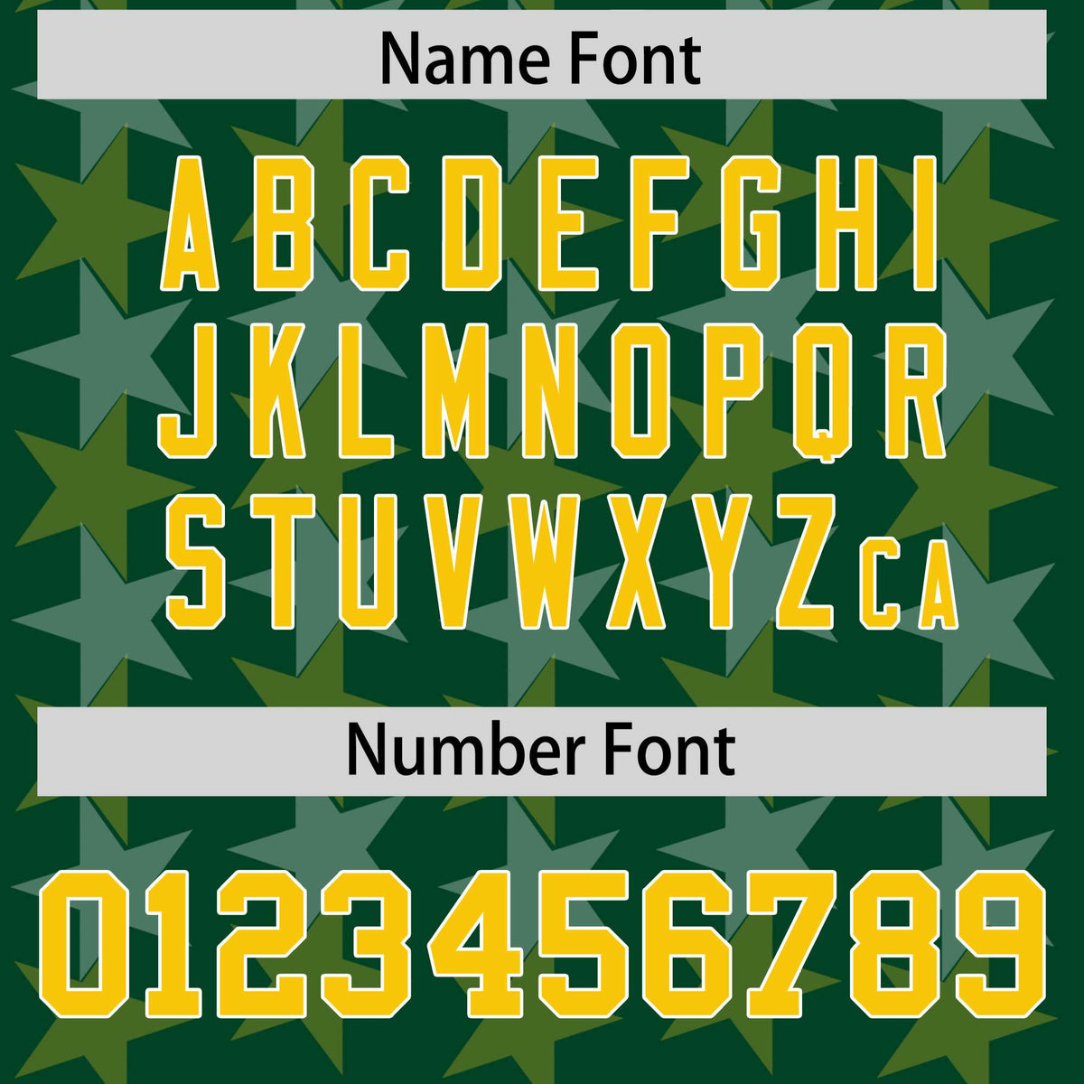 Custom Green Gold Personalized All Star Graffiti Pattern Authentic American Football Jersey