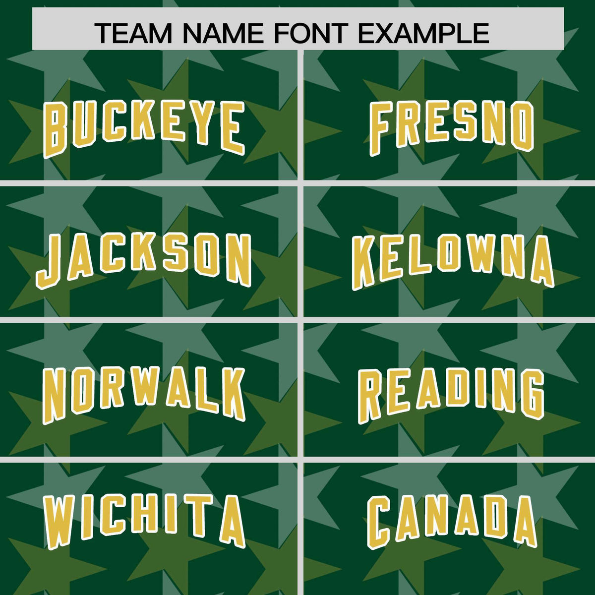 Custom Green Old Gold Personalized All Star Graffiti Pattern Authentic American Football Jersey