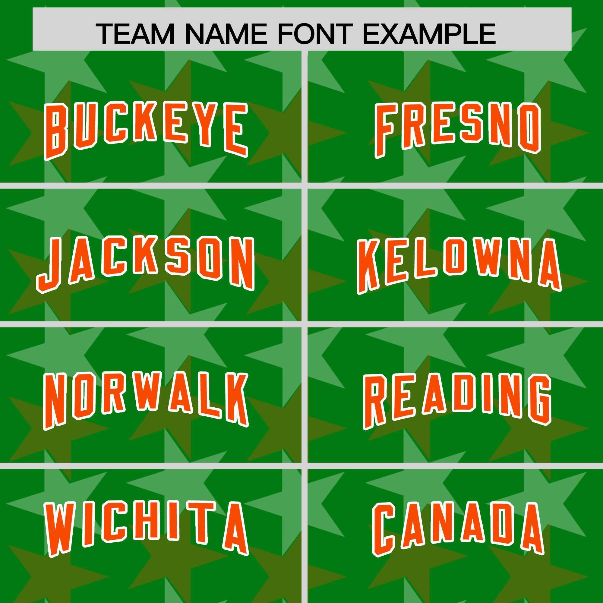 Custom Kelly Green Orange Personalized All Star Graffiti Pattern Authentic American Football Jersey