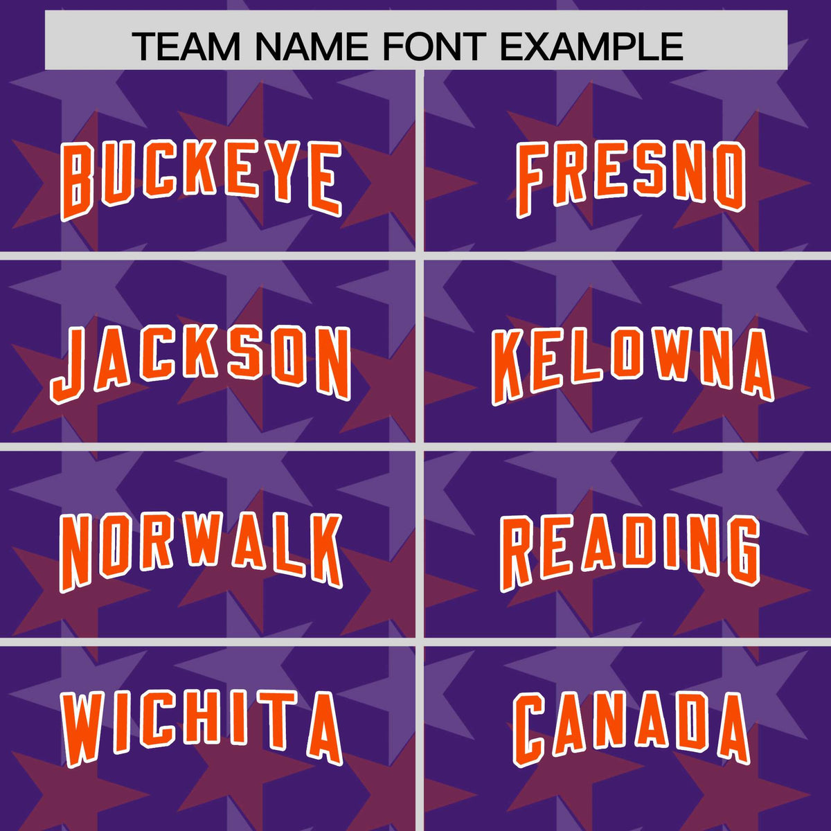 Custom Purple Orange Personalized All Star Graffiti Pattern Authentic American Football Jersey