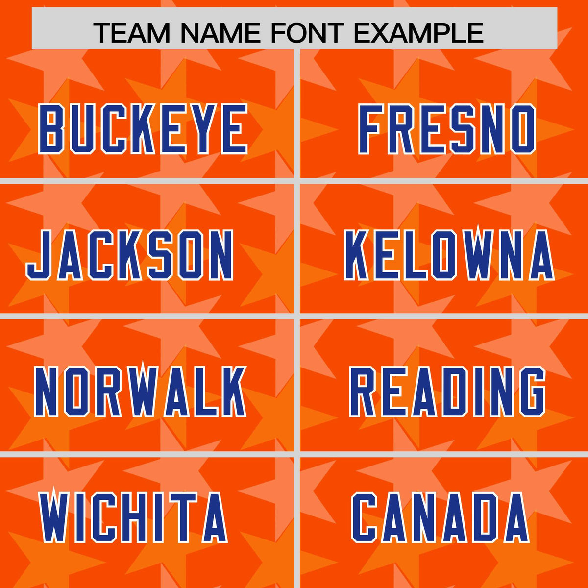 Custom Orange Royal Personalized All Star Graffiti Pattern Authentic American Football Jersey