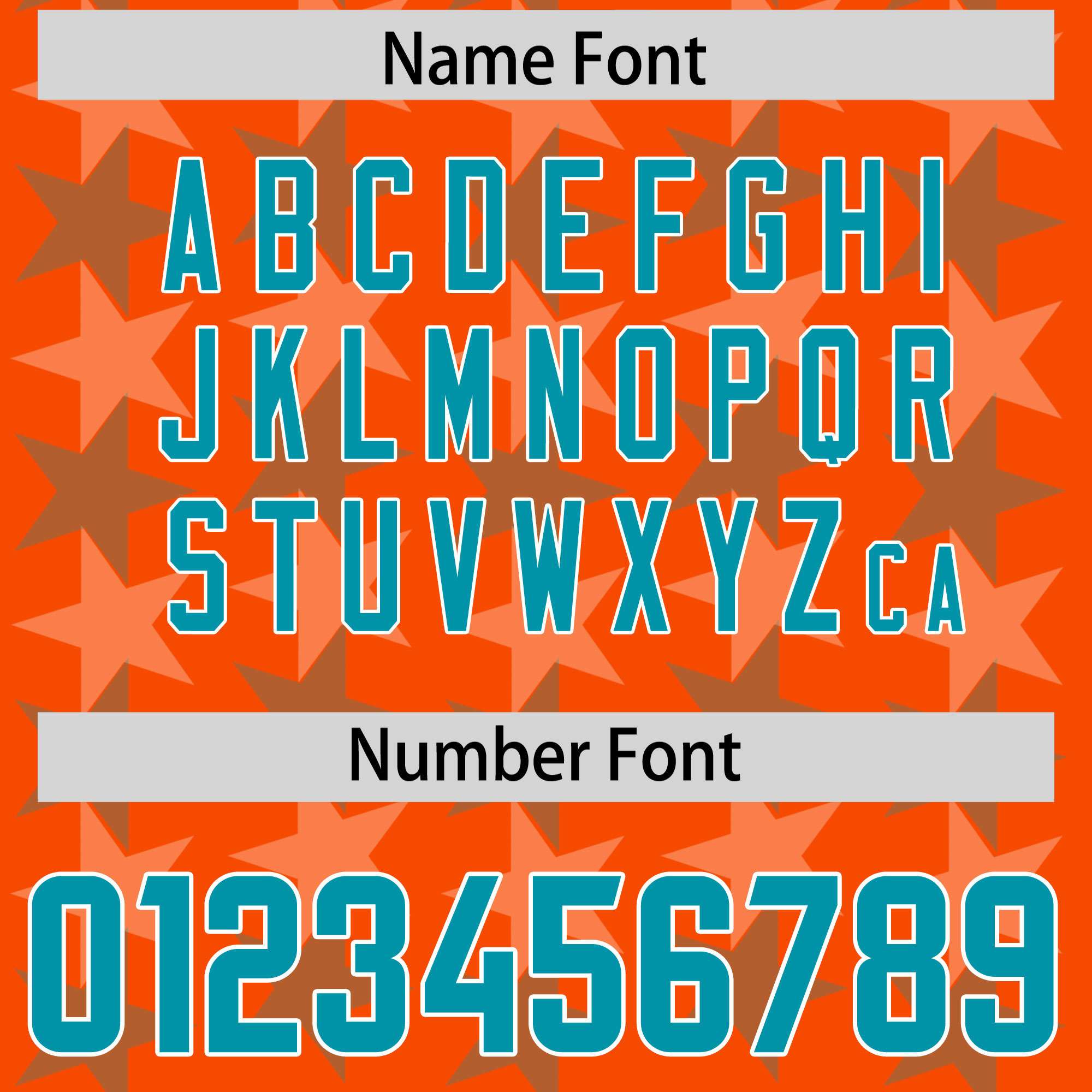 Custom Orange Aqua Personalized All Star Graffiti Pattern Authentic American Football Jersey