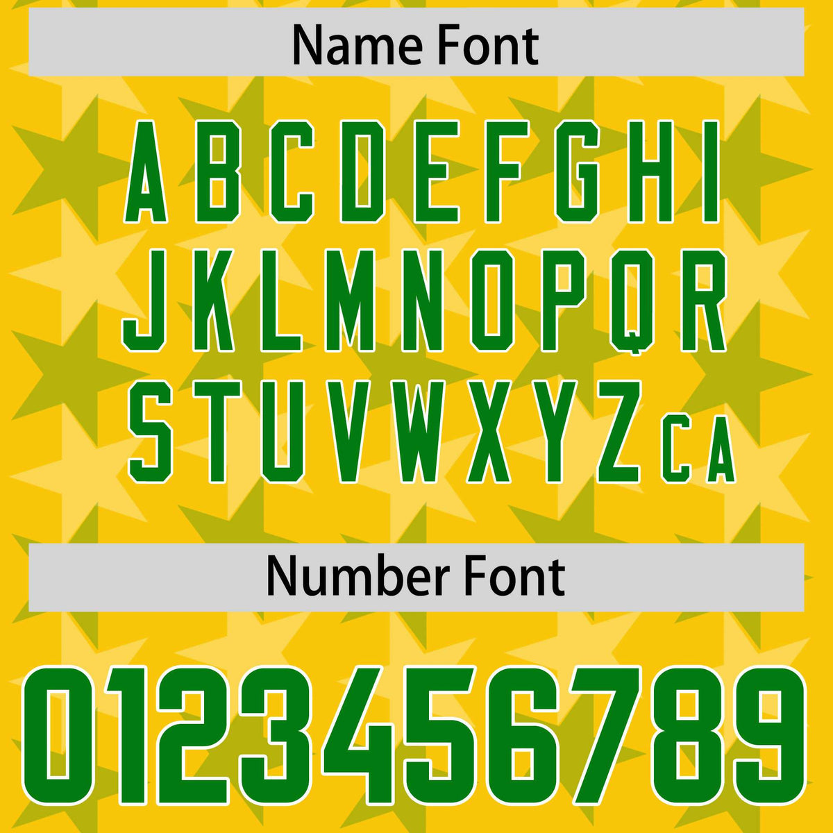 Custom Gold Kelly Green Personalized All Star Graffiti Pattern Authentic American Football Jersey