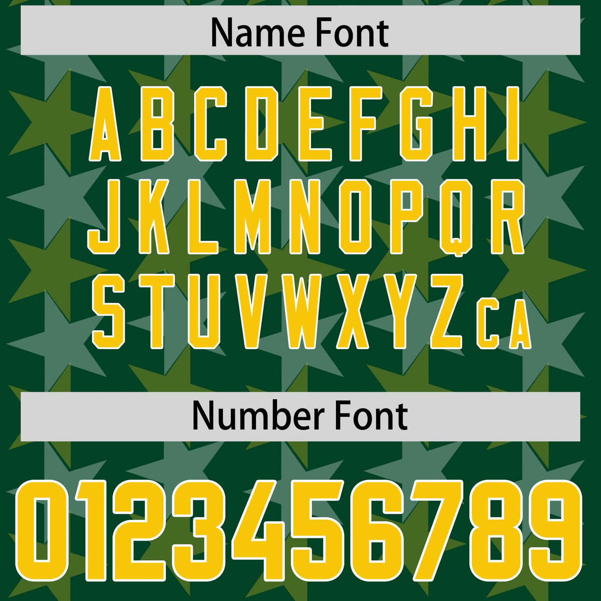 Custom Green Gold Personalized All Star Graffiti Pattern Authentic American Football Jersey