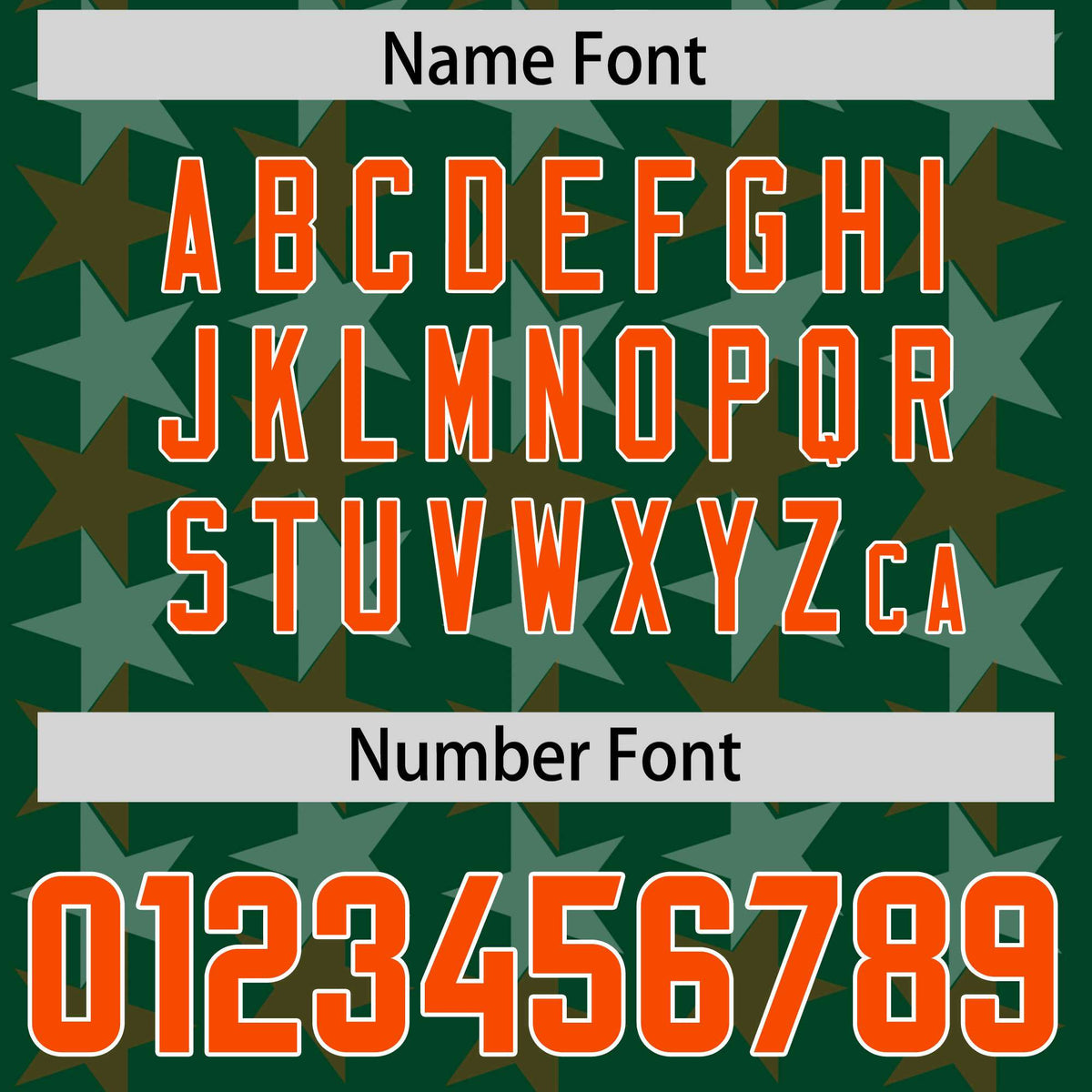 Custom Green Orange Personalized All Star Graffiti Pattern Authentic American Football Jersey