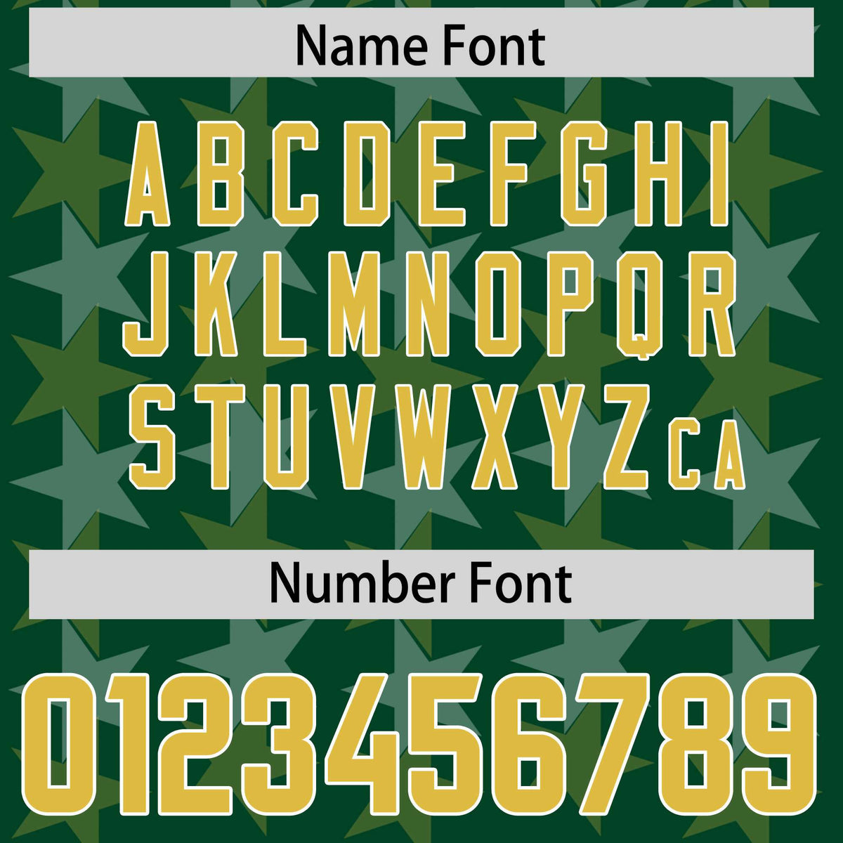 Custom Green Old Gold Personalized All Star Graffiti Pattern Authentic American Football Jersey