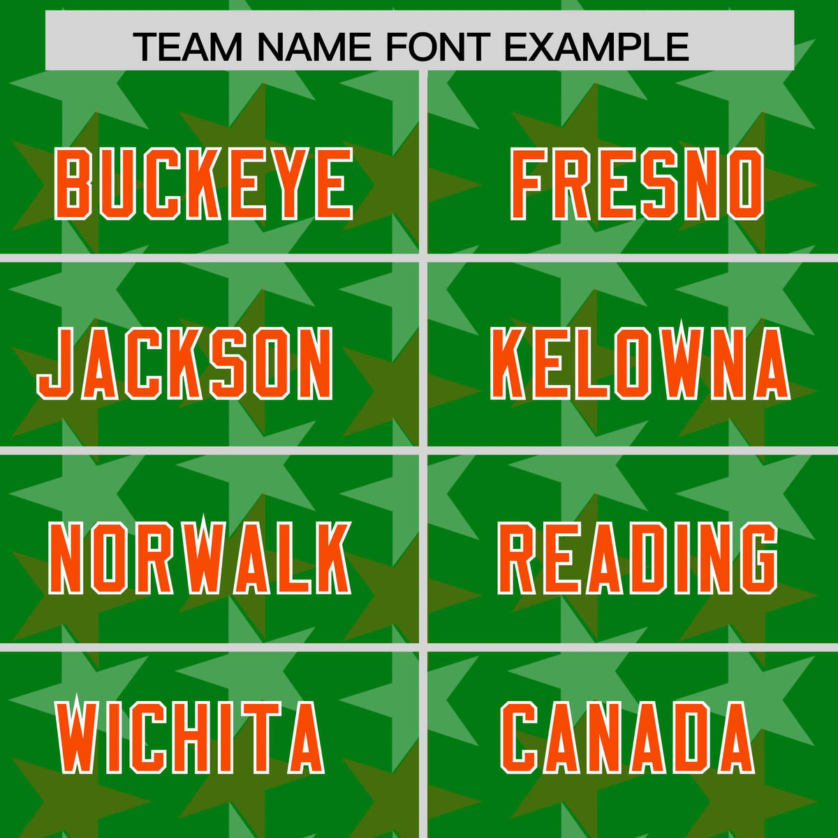 Custom Kelly Green Orange Personalized All Star Graffiti Pattern Authentic American Football Jersey