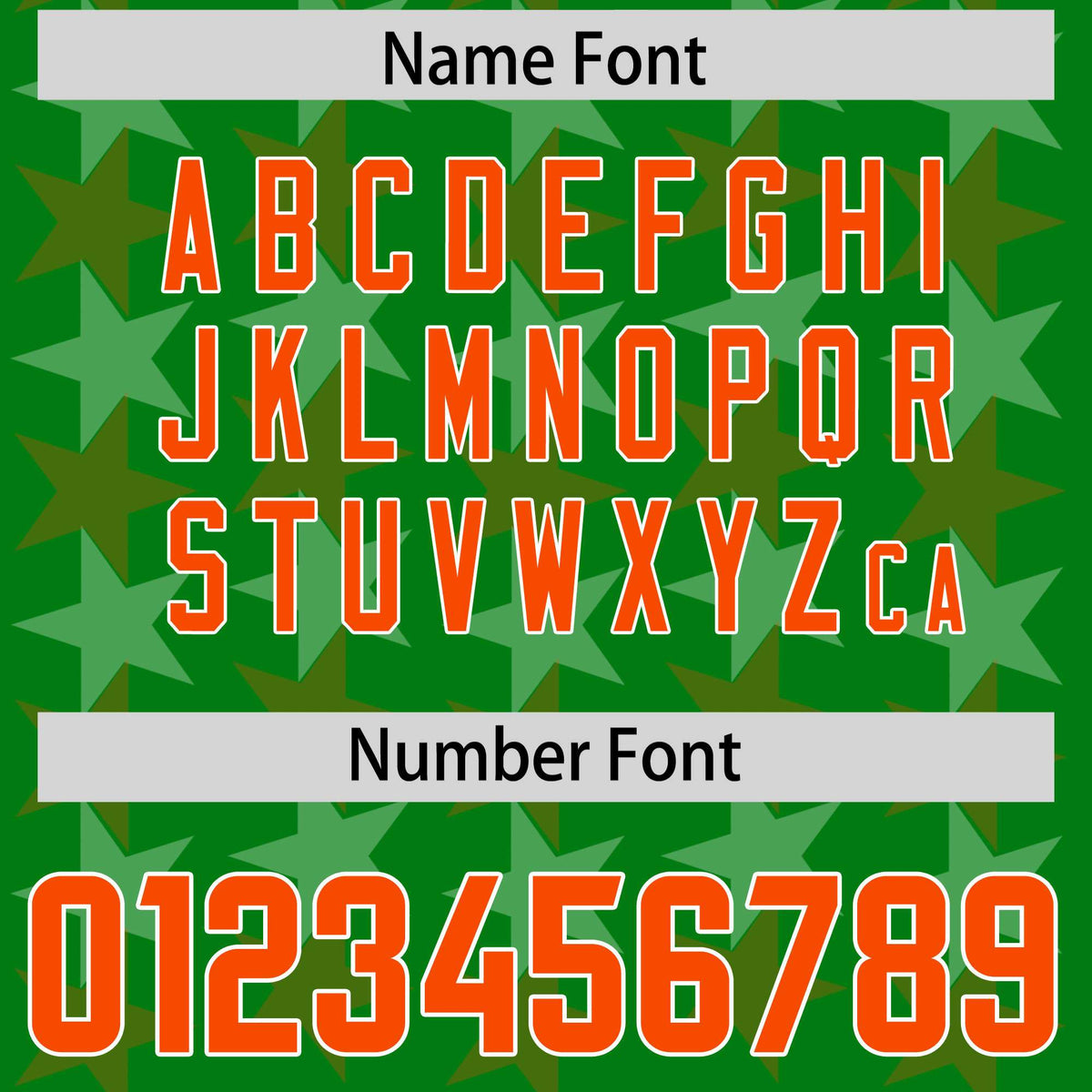 Custom Kelly Green Orange Personalized All Star Graffiti Pattern Authentic American Football Jersey