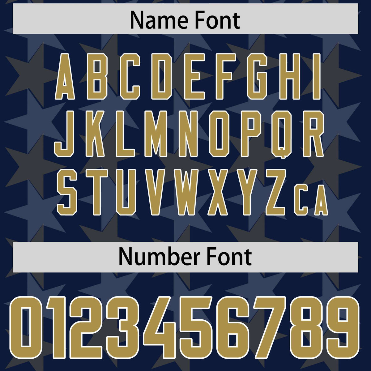 Custom Navy Old Gold Personalized All Star Graffiti Pattern Authentic American Football Jersey