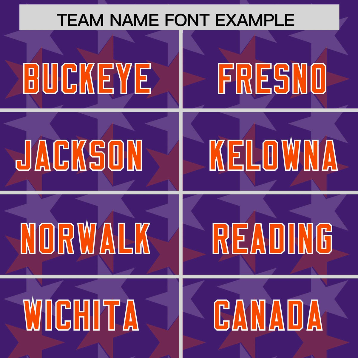 Custom Purple Orange Personalized All Star Graffiti Pattern Authentic American Football Jersey