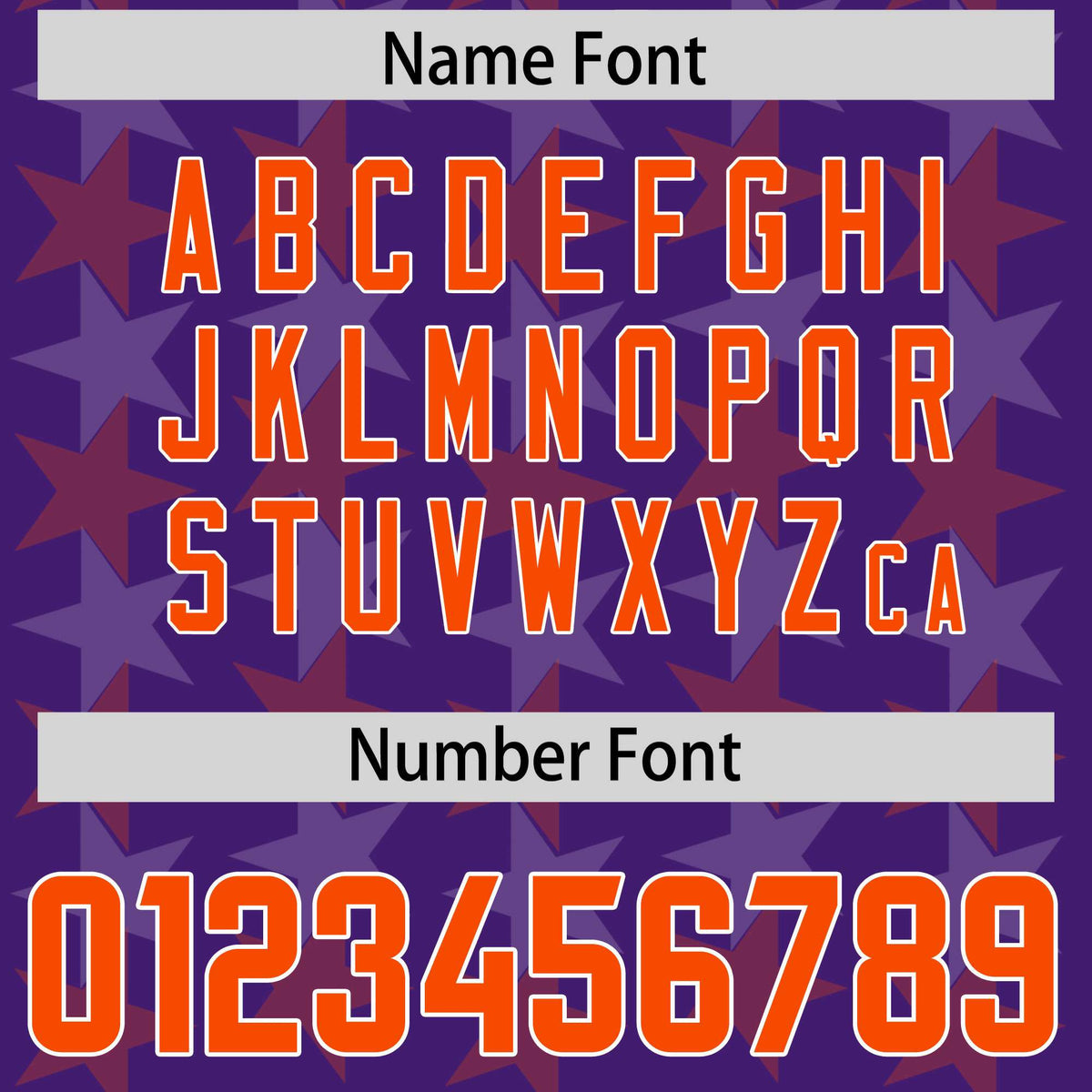 Custom Purple Orange Personalized All Star Graffiti Pattern Authentic American Football Jersey