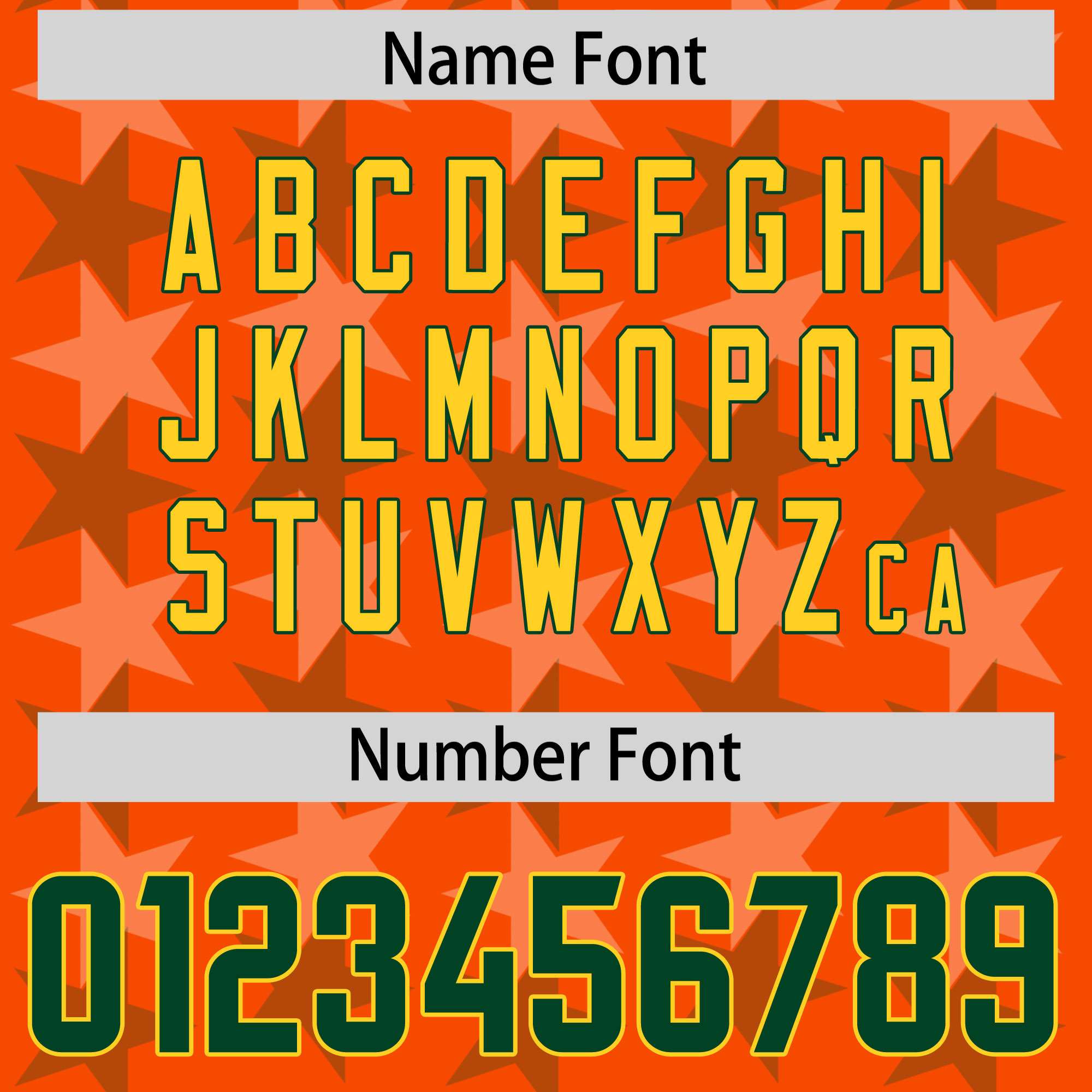Custom Orange Green Personalized All Star Graffiti Pattern Authentic American Football Jersey