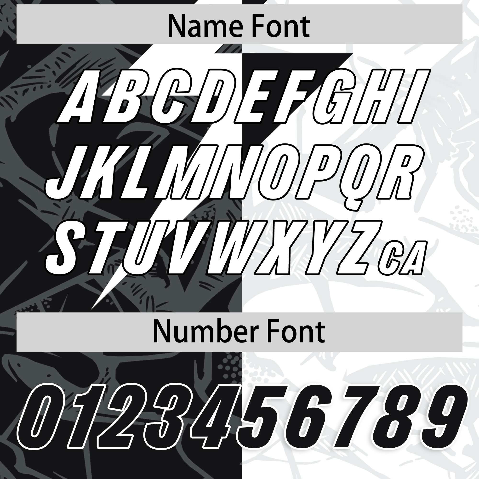 Custom White Black Split Personalized Lightning Pattern American Football Jersey