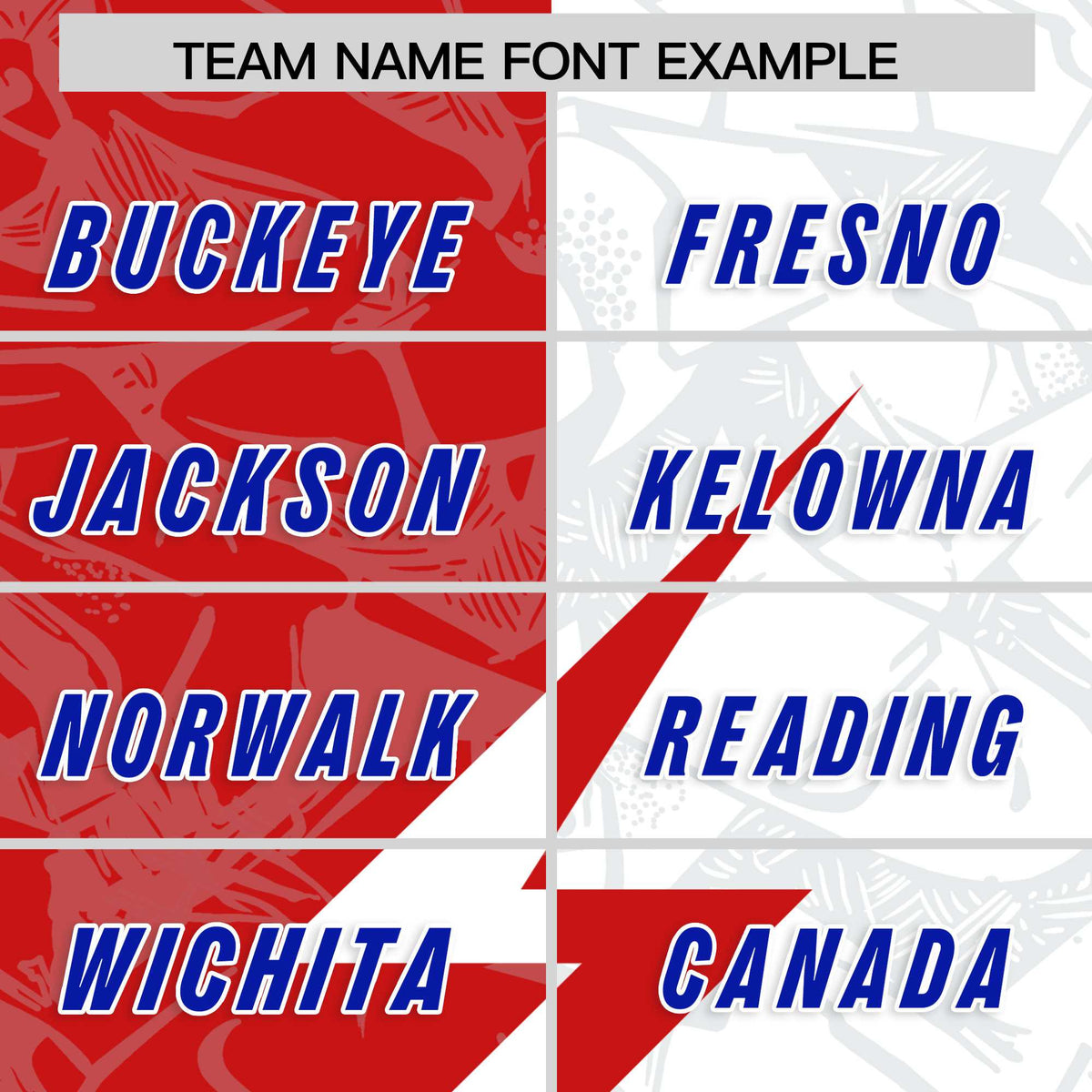 Custom White Red Split Personalized Lightning Pattern American Football Jersey