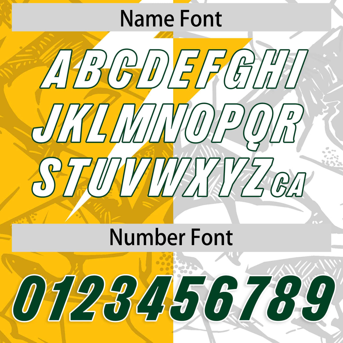 Custom Yellow White Split Personalized Lightning Pattern American Football Jersey