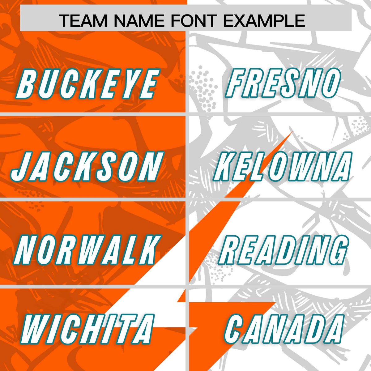 Custom Orange White Split Personalized Lightning Pattern American Football Jersey