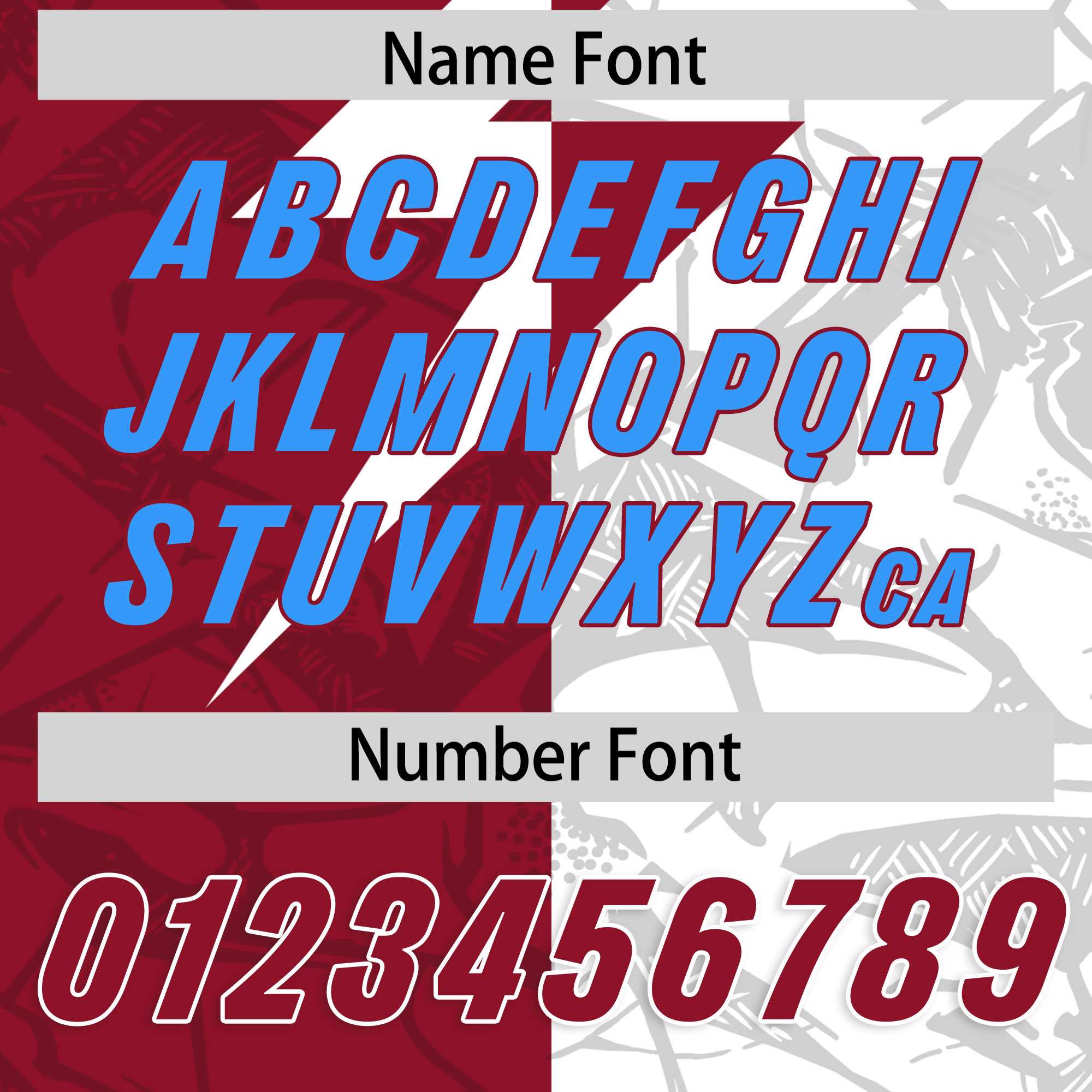 Custom Cardinal White Split Personalized Lightning Pattern American Football Jersey