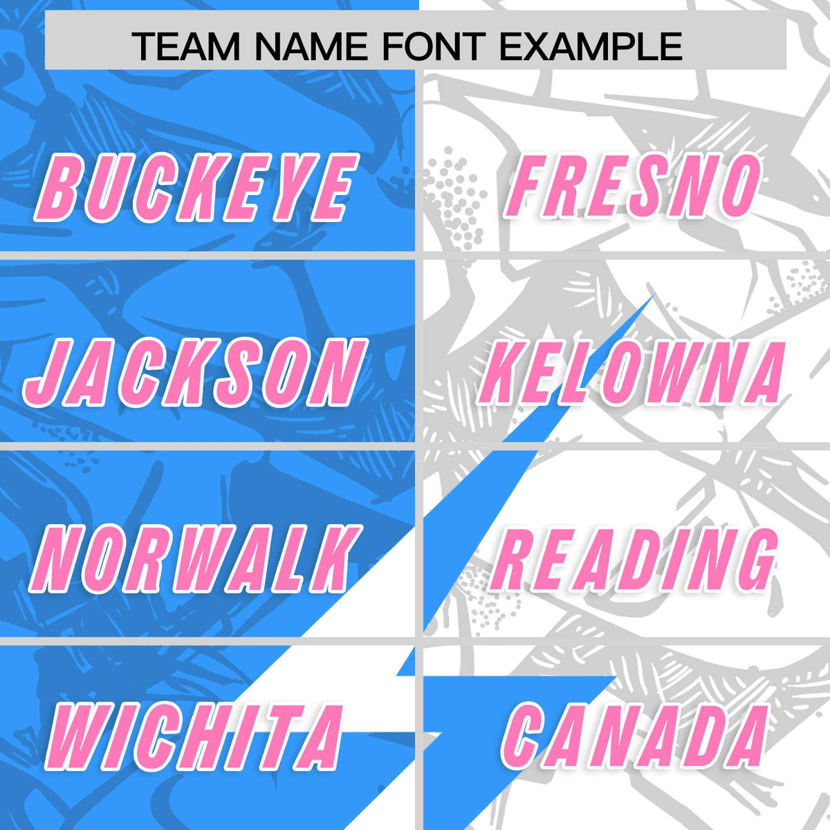 Custom Light Blue White Split Personalized Lightning Pattern American Football Jersey