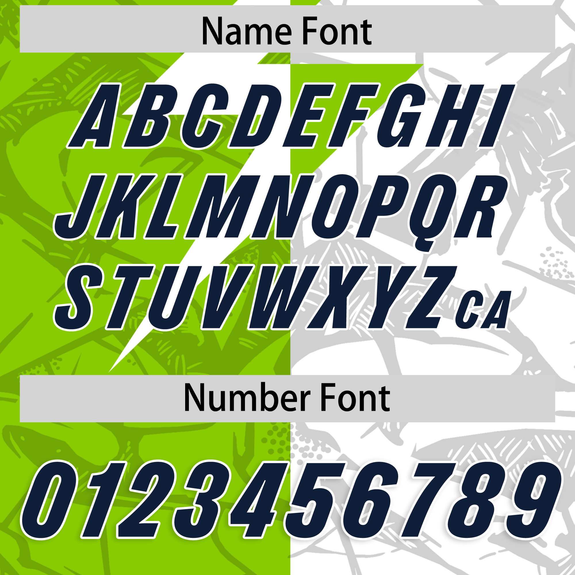 Custom Neon Green White Split Personalized Lightning Pattern American Football Jersey